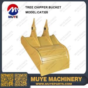 CAT320 Tree Chipper Bucket MUYE Caterpillar CAT320 Excavator Forestry Wood Cutting Bucket Attachment