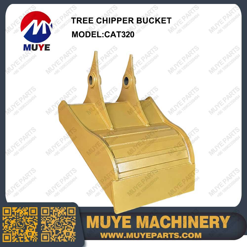 CAT320 Tree Chipper Bucket MUYE Caterpillar CAT320 Excavator Forestry Wood Cutting Bucket Attachment