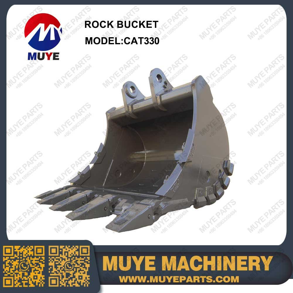 CAT330 Rock Bucket MUYE Caterpillar CAT330 Excavator Quarry Mining Heavy Duty Rock Digging Bucket Attachment