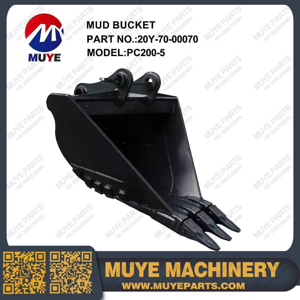 Mud Bucket 20Y-70-00070 MUYE Komatsu PC200-5 Excavator General Digging Bucket Attachment