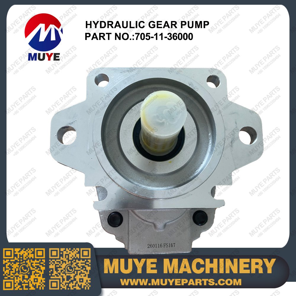 Hydraulic Gear Pump 705-11-36000 | Interchangeable OEM Hydraulic Gear Pump For Komatsu Construction Machinery MUYE Aftermarket Parts - 图片 4